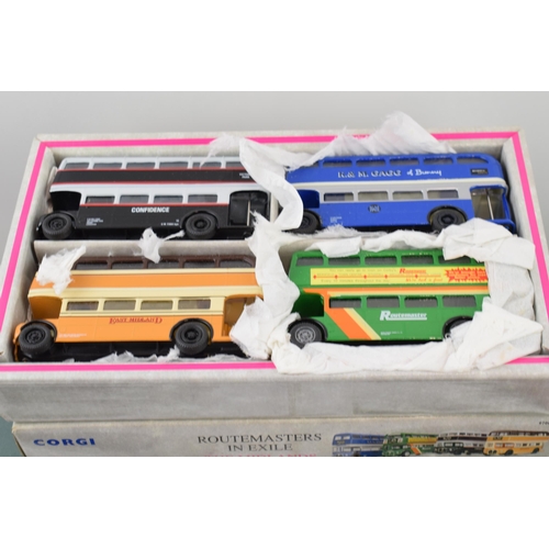 339B - Boxed Corgi to include Routemasters in Exile, Donington MGF 1995 with a similar limited edition MGF ... 