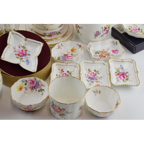 161 - A collection of Royal Crown Derby items in the 'Derby Posies' pattern to include dishes, vases, jugs... 