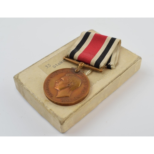 213 - Boxed Stoke-on-Trent Police medal and ribbon 'For Faithful Service in the Special Constabulary', awa... 