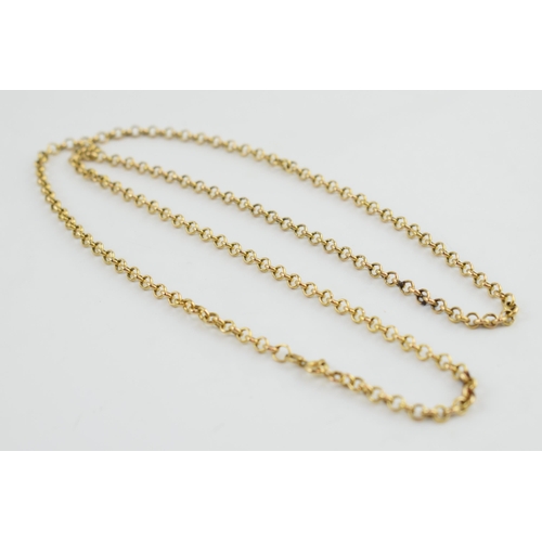 216 - 9ct gold chain, 61cm long, 5.5 grams.