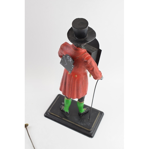 317 - Reproduction Bavarian style clock man with key, 41cm tall.