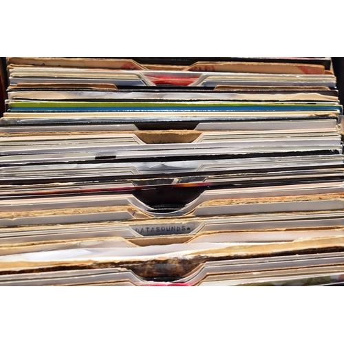 322 - 3 boxes of singles, mostly in paper wallets, to include Diana Ross, Michael Jackson, Steve Hillage, ... 