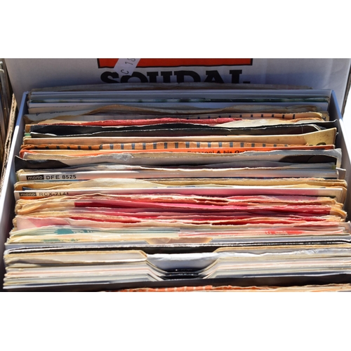 322 - 3 boxes of singles, mostly in paper wallets, to include Diana Ross, Michael Jackson, Steve Hillage, ... 