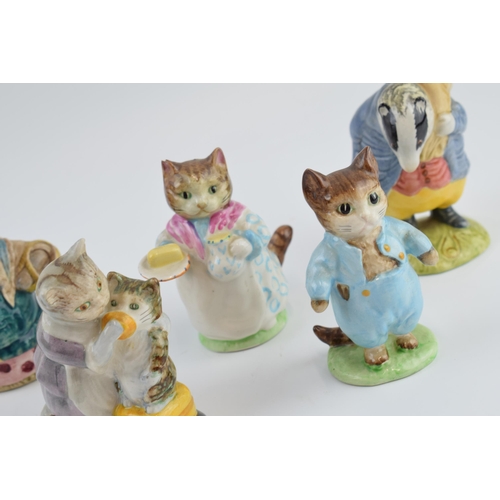 68 - Beswick Beatrix Potter figures to include Tabitha Twitchit and Miss Moppet, Tom Kitten, Tommy Brock,... 