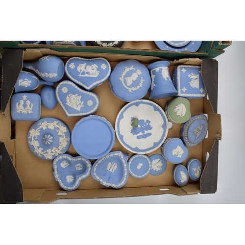 151 - Wedgwood Jasperware. A good collection of mixed Jasperware colours to include blue, royal blue, coba... 