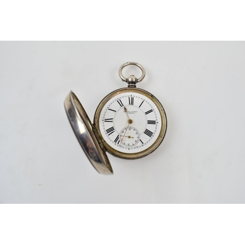 223 - Silver gentleman's pocket watch by Kendal and Dent of London a/f. Marked .935. Case diameter 56mm.