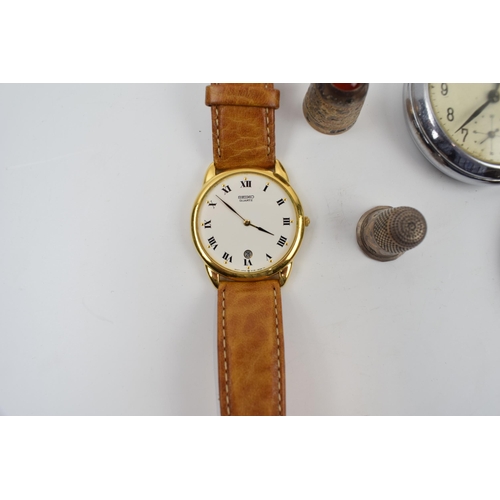 224 - A collection of three watches to include two pocket watches and wrist watch. Smiths top winding pock... 