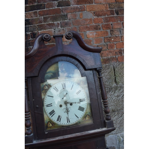 451 - Local Interest: Heitzman of Cheadle 19th century mahogany longcase clock, 235cm tall, requires atten... 