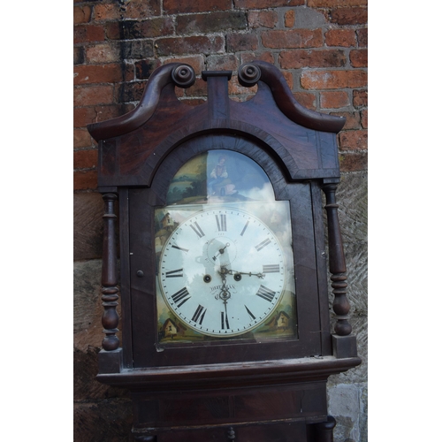 451 - Local Interest: Heitzman of Cheadle 19th century mahogany longcase clock, 235cm tall, requires atten... 