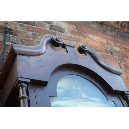 451 - Local Interest: Heitzman of Cheadle 19th century mahogany longcase clock, 235cm tall, requires atten... 