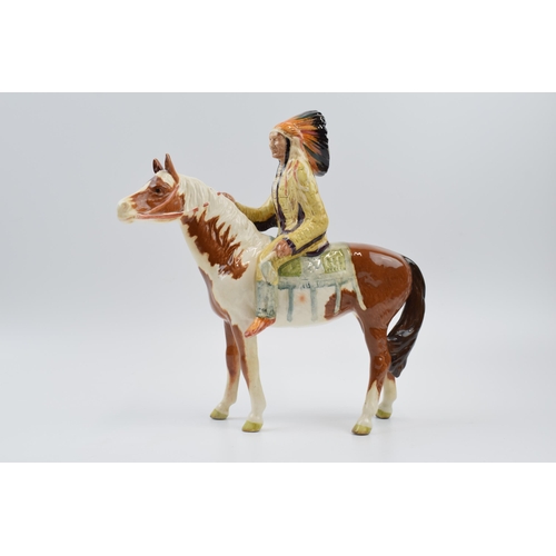 61G - Beswick Mounted Indian on Skewbald horse 1391 (restored ears).