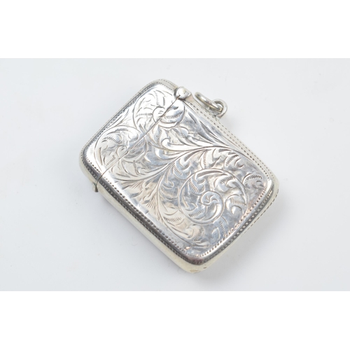 231B - Silver vesta case, Birmingham 1902, 25.6 grams.