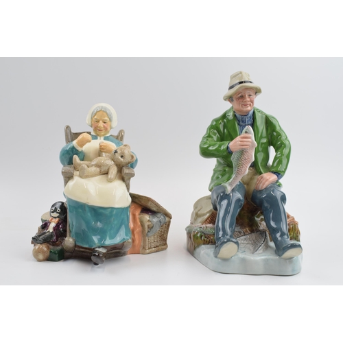 101 - Royal Doulton figures to include Nanny HN2221 and A Good Catch HN2258 (2 - both af).