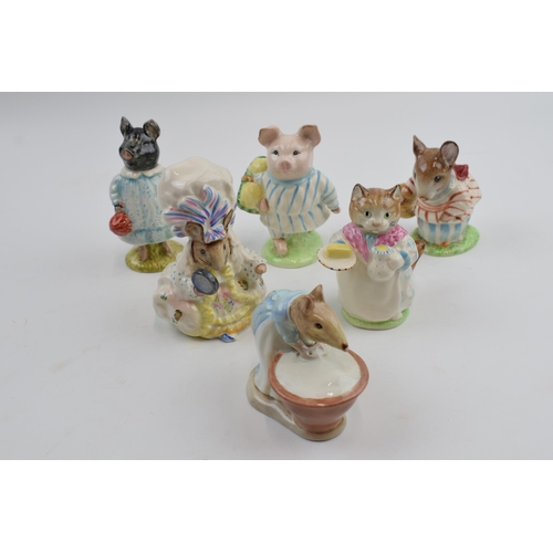 68 - Beswick Beatrix Potter figures to include Mrs Tittlemouse, Ribby, Anna Maria (gold oval backstamp), ... 