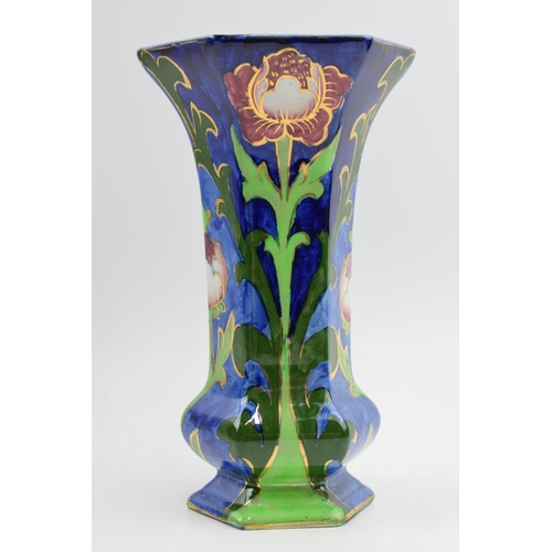 81 - Bursley Ware lustre vase by Frederick Rhead, pattern 451, 20cm tall.