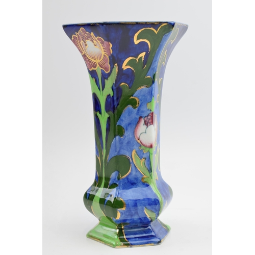 81 - Bursley Ware lustre vase by Frederick Rhead, pattern 451, 20cm tall.