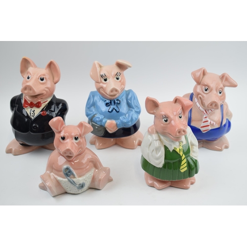 82 - A collection of Wade Natwest pig money banks (5), all with stoppers.