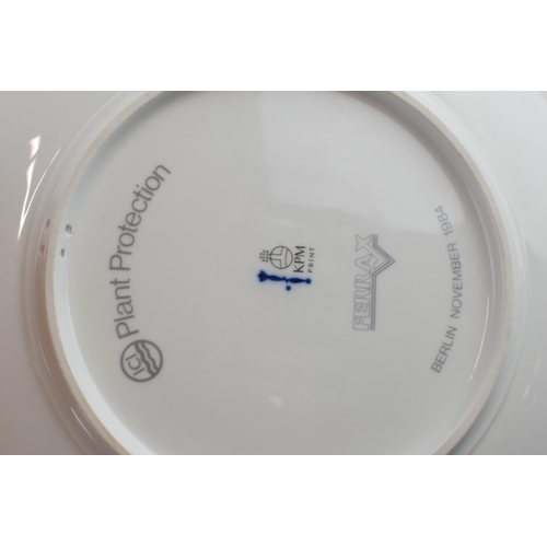 85 - Spode Mulberry Hall limited edition plate in presentation box with KPM Planet Protection plate (2).