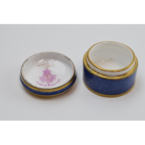 87 - Miniature Royal Worcester painted fruit scene ceramic pill box, 2781, signed 'W. Bee', 3cm diameter.