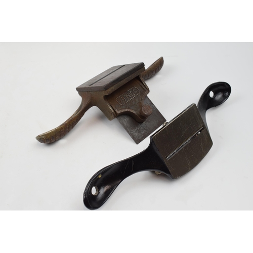 386 - Vintage Stanley No. 81 Cabinet Scraper. Together with a more modern Stanley No. 80 Black Painted Scr... 