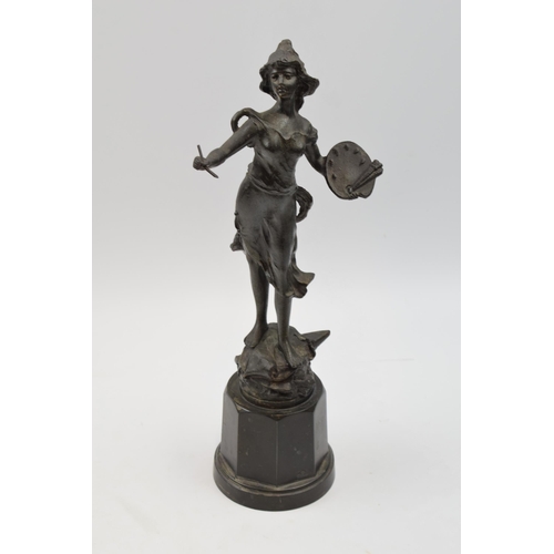 405 - Spelter model of a classical figure on Art Deco base.