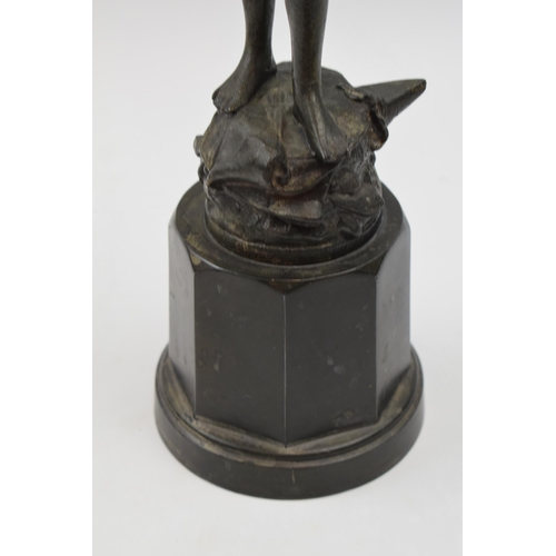 405 - Spelter model of a classical figure on Art Deco base.