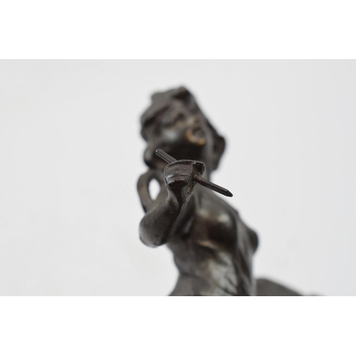 405 - Spelter model of a classical figure on Art Deco base.