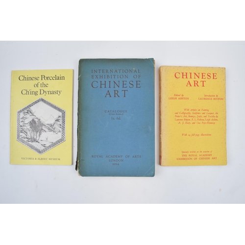 410 - Three books on Chinese Art. International exhibition of Chinese Art, Royal Academy of Arts, London 1... 