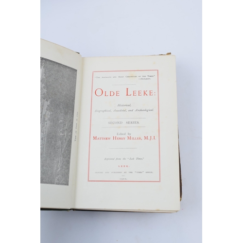 425 - A pair of hardback books 'Olde Leeke' by M H Miller, Volume 1 1891 and Volume II 1900 to include the... 