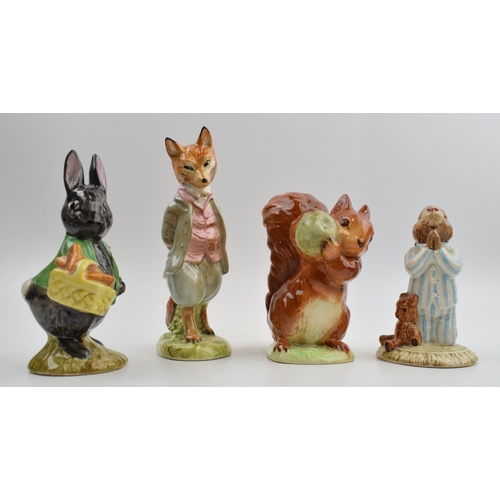 79 - Beswick Beatrice Potter's Squirrel Nutkin, Little Black Rabbit, Foxy Whiskered Gentleman and Bedtime... 