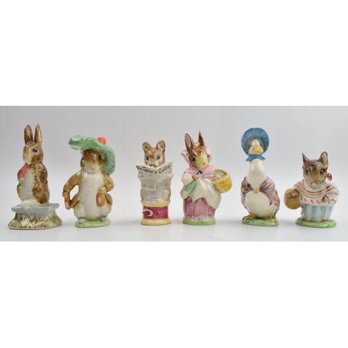 92 - Beswick Beatrix Potter's Benjamin Bunny, Tailor of Gloucester, Mrs Rabbit (damaged) Jermima Puddledu... 