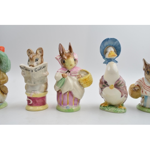 92 - Beswick Beatrix Potter's Benjamin Bunny, Tailor of Gloucester, Mrs Rabbit (damaged) Jermima Puddledu... 