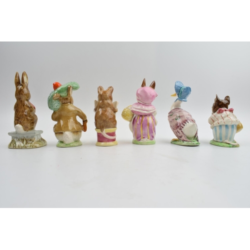 92 - Beswick Beatrix Potter's Benjamin Bunny, Tailor of Gloucester, Mrs Rabbit (damaged) Jermima Puddledu... 