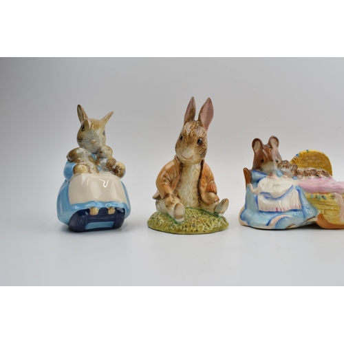 93 - Beatrix Potter's Hunca Munca Sweeping, Benjamin Bunny, Royal Albert Mrs Rabbit & Bunnies, Little Pig... 