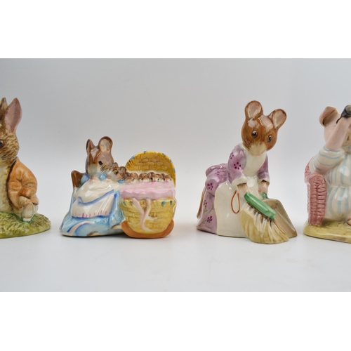 93 - Beatrix Potter's Hunca Munca Sweeping, Benjamin Bunny, Royal Albert Mrs Rabbit & Bunnies, Little Pig... 