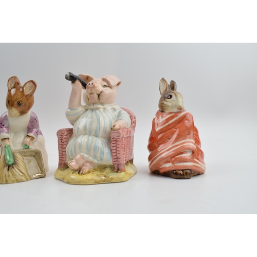 93 - Beatrix Potter's Hunca Munca Sweeping, Benjamin Bunny, Royal Albert Mrs Rabbit & Bunnies, Little Pig... 