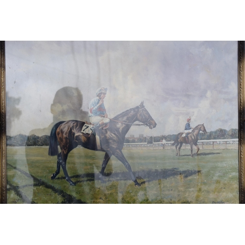 442 - Roy Miller 1980 'Ayr Specialist' horse racing print, Lochranza Winner 26, 12 at Ayr, 77x61cm inc fra... 