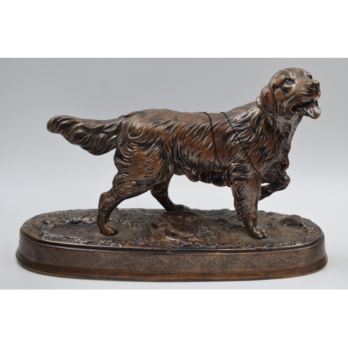 72A - Beswick Retriever on ceramic base with bronze glaze from the Britannia collection.