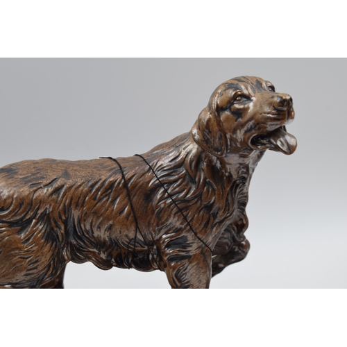 72A - Beswick Retriever on ceramic base with bronze glaze from the Britannia collection.