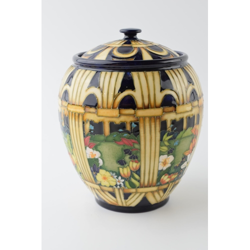 101 - Moorcroft ginger jar & cover decorated in the Monks Garden design by Paul Hilditch 2011, limited edi... 