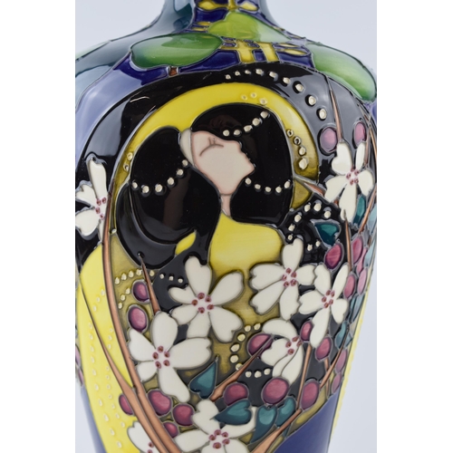 107 - Large Moorcroft vase in the Tamlaine pattern, 32cm tall (red dot).