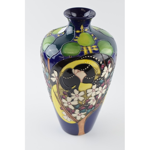 107 - Large Moorcroft vase in the Tamlaine pattern, 32cm tall (red dot).