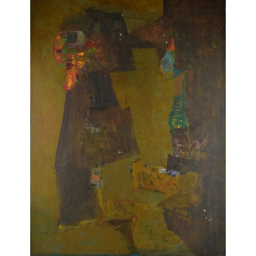 248 - Vincent Bennett (Plymouth 1910-1993), oil on board, 'Ancient Men', signed and dated 1968, 91.5cm x 7... 