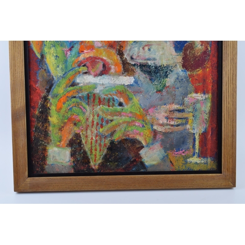 254 - Vincent Bennett (Plymouth 1910-1993), oil on board, 'Roll Your Own', 55cm x 45cm, framed. ARR applie... 