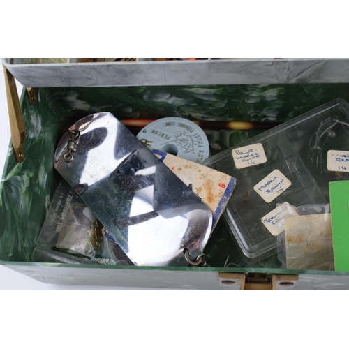 280 - Vintage Plano Beachcomber fishing box and contents to include lures, weights and others.