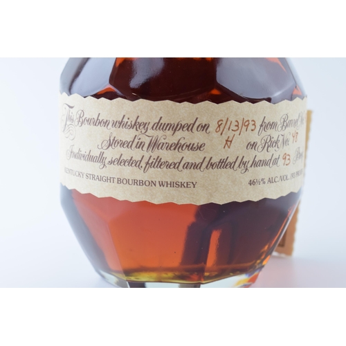 290 - Boxed Blanton's Single Barrel Bourbon Whiskey 750ml No. 133 1993 93 Proof, 46.5% alcohol with horse ... 