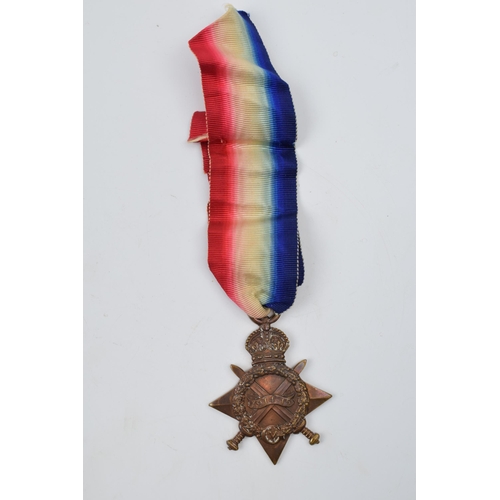 365 - World War One 1914-1915 Star with ribbon 'T F Twitchett BDR RFA'.