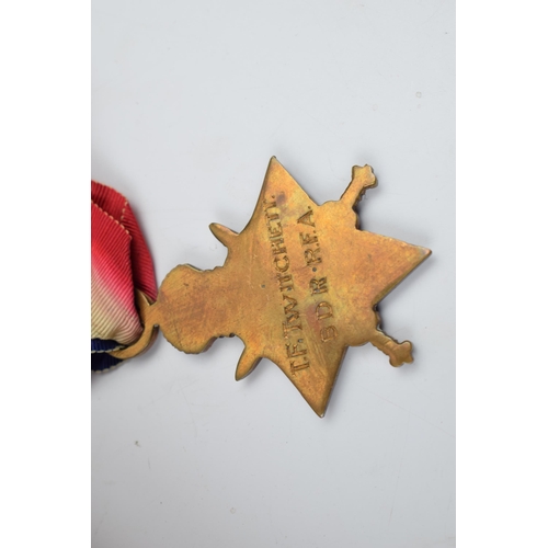 365 - World War One 1914-1915 Star with ribbon 'T F Twitchett BDR RFA'.