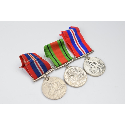 368 - World War Two medals to include 1939-1945 medal awarded to W546820 A F Schoeman with unnamed Defence... 