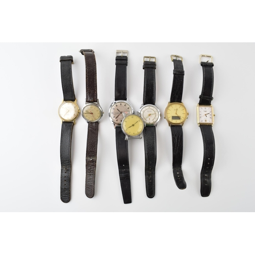 410 - A collection of vintage gents mechanical and quartz wristwatches to include Hebe, Swiss, Licita, Rot... 